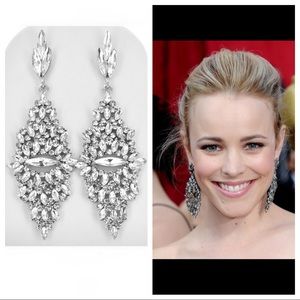 Gorgeous and classy silver rhinestone earrings